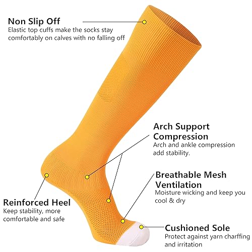 SPST Baseball Socks, Soccer Softball Socks for Youth & Adult 2 Pack, Multi-sport Tube Socks2