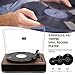 LP&No.1 Record Player with Stereo Speakers, 3-Speed Belt-Drive Turntable for Vinyl Records with Wireless Playback and Auto-Stop,Walnut Wood