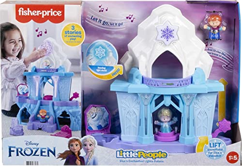Disney Frozen Toy, Little People Playset With Anna And Elsa Toys Lights And Music For Toddlers, Elsa's Enchanted Lights Palace #TOP5