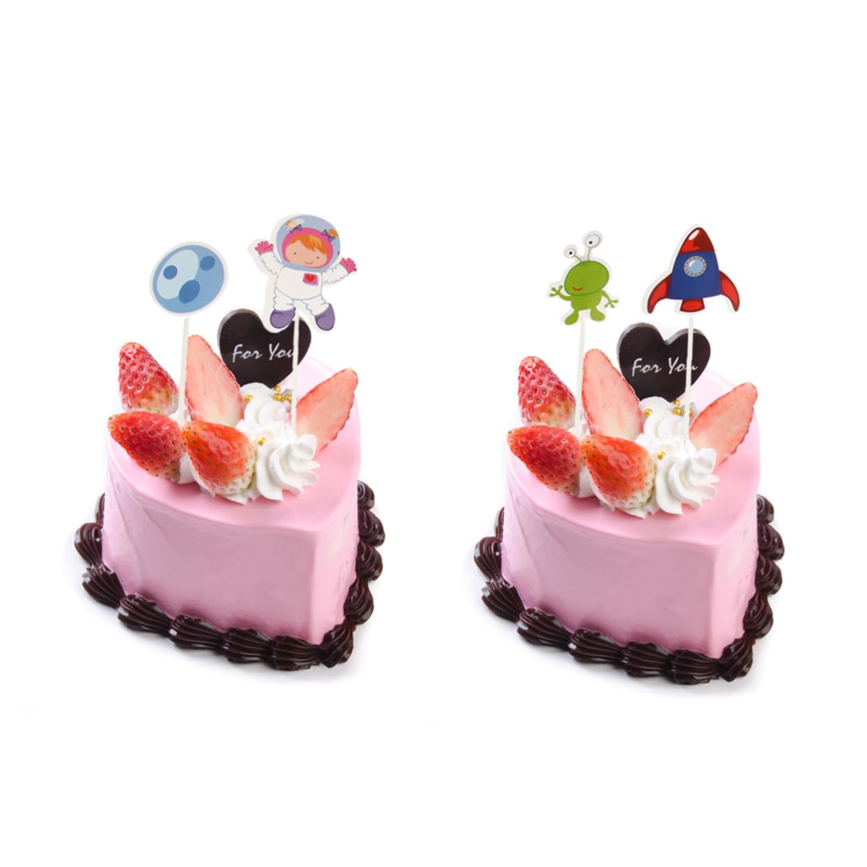 Abaodam 144stücke Teiliges Set Astronaut Cupcake Toppers Weltraum-thema Kuchendekoration Für Kindergeburtstag Shower Hochzeiten Inklusive Designs à Einseitig Bedruckt Sicher Und Einfach