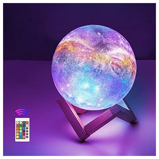 12 cm/4,7 tum månljus, OxyLED 3D-tryck LED mån-lampa med stativ fjärrkontroll och USB laddningsbar, dimbar lampa för barn älskare vänner födelsedag julklappar