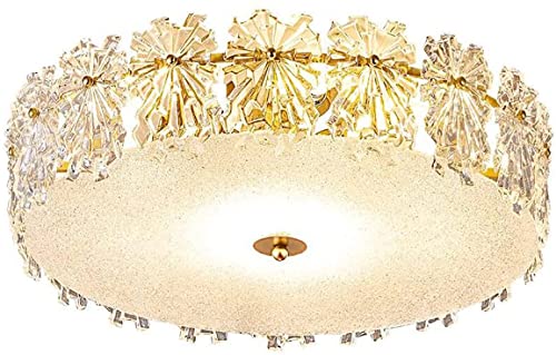 Plafonnier cristal encastré YangRy au design moderne et finition dorée chic