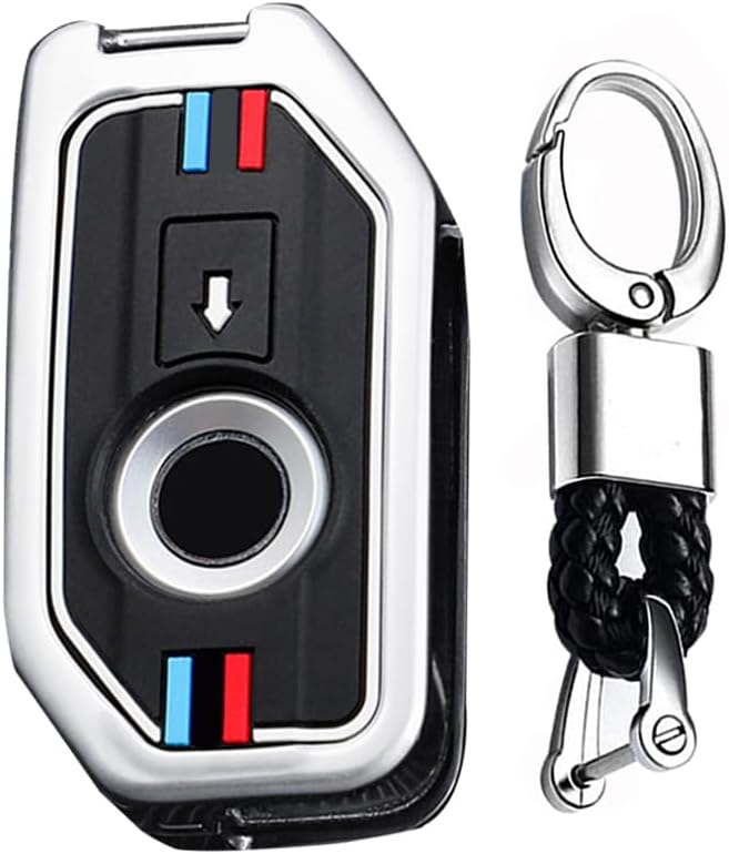 Zinc Alloy Key Fob Case Cover Fit For BMW F850 GS R1200 GS LC R1250GS ADV R1200GS LC Key Accessories Protector Silver