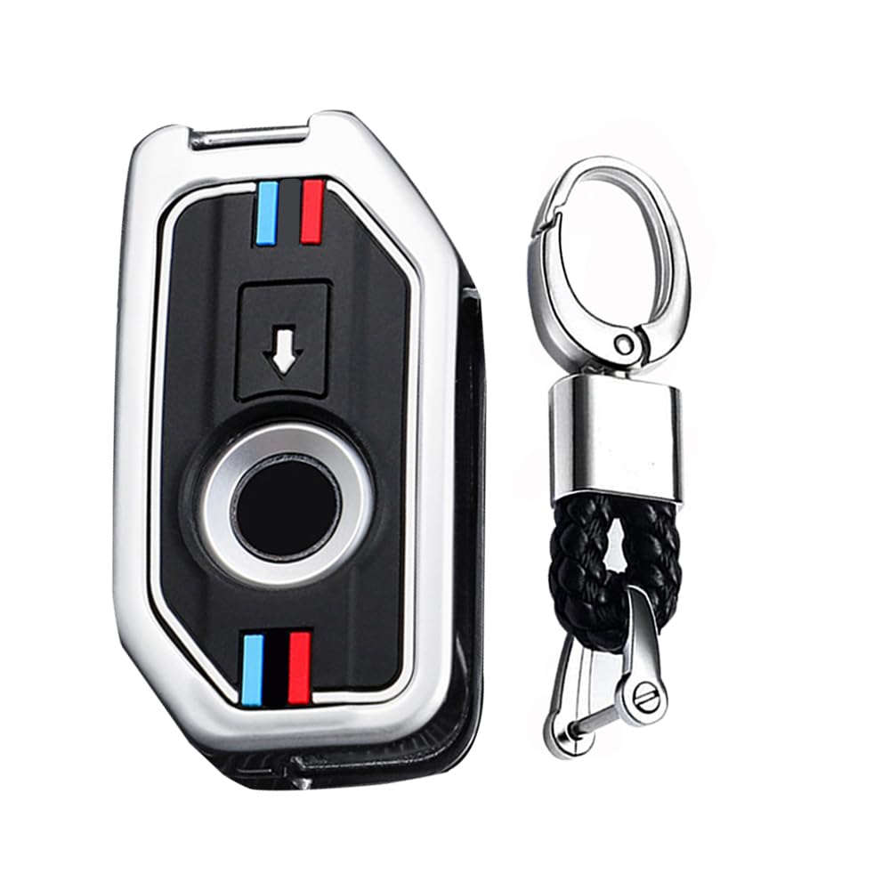 Zinc Alloy Key Fob Case Cover Fit For BMW F850 GS R1200 GS LC R1250GS ADV R1200GS LC Key Accessories Protector Silver