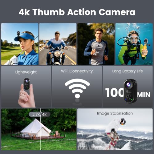 TIMNUT 4K Mini Body Camera