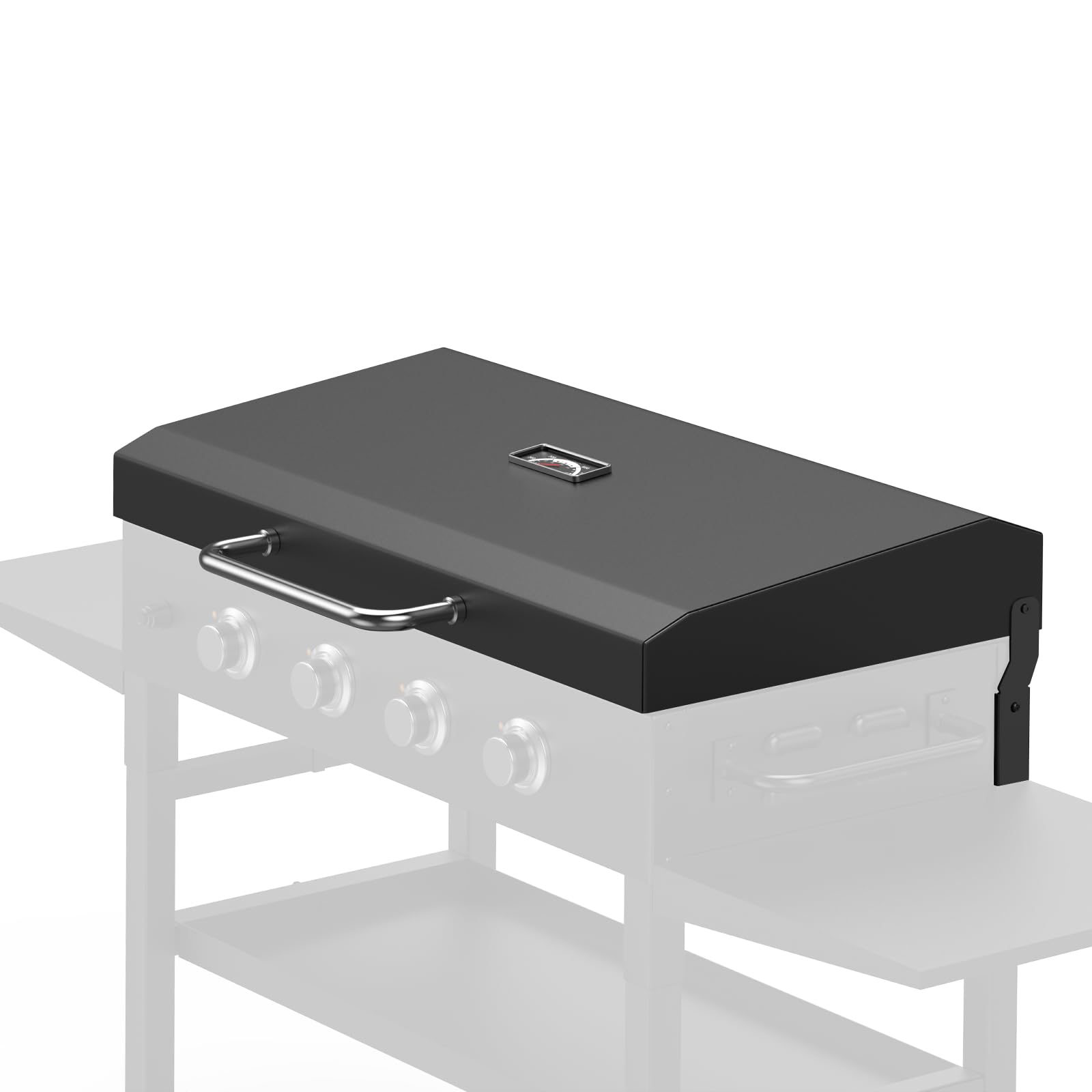 Outspark Hinged Lid for Blackstone 36 Inch Griddle Hard Cover Hood Accessories for Blackstone 1554 1818 1825 1836 1863 2149 36'' Griddle with Grill Cover and Temperature Gauge Black