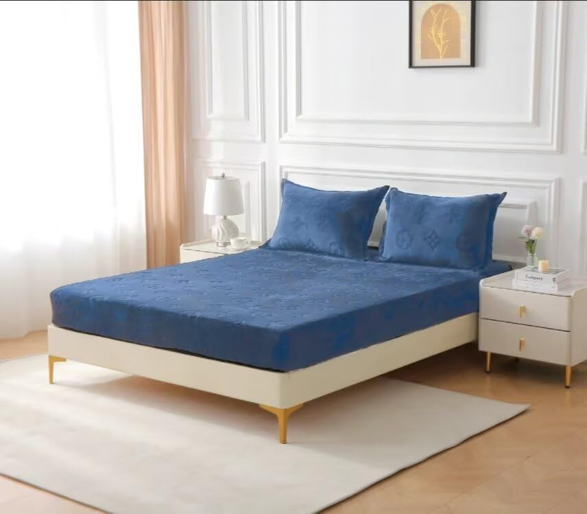 Milk Velvet Sheet 3-Piece Set(Include 1 Fitted Sheet &amp; 2 Pillowcases)-Truly Soft Milk Fluff Fitted Sheet