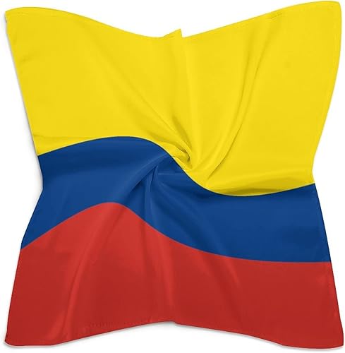 Miniatura 6 de Bandana de bandera colombiana, turbante, diadema para la cabeza, pulsera cuadrada, accesorios decorativos para el cabello, 25 x 25 pulgadas