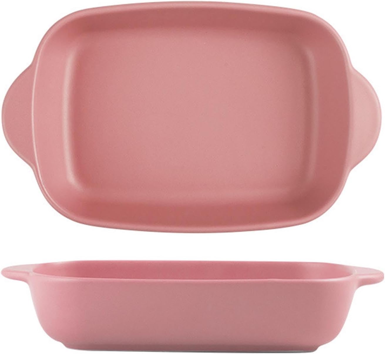 Ceramic Baking Dish with Double Handles, Series Bake Rectangular Baking Pans Versatile Oven-to-Table Bakeware for Cooking, Lasagna, Casseroles,White