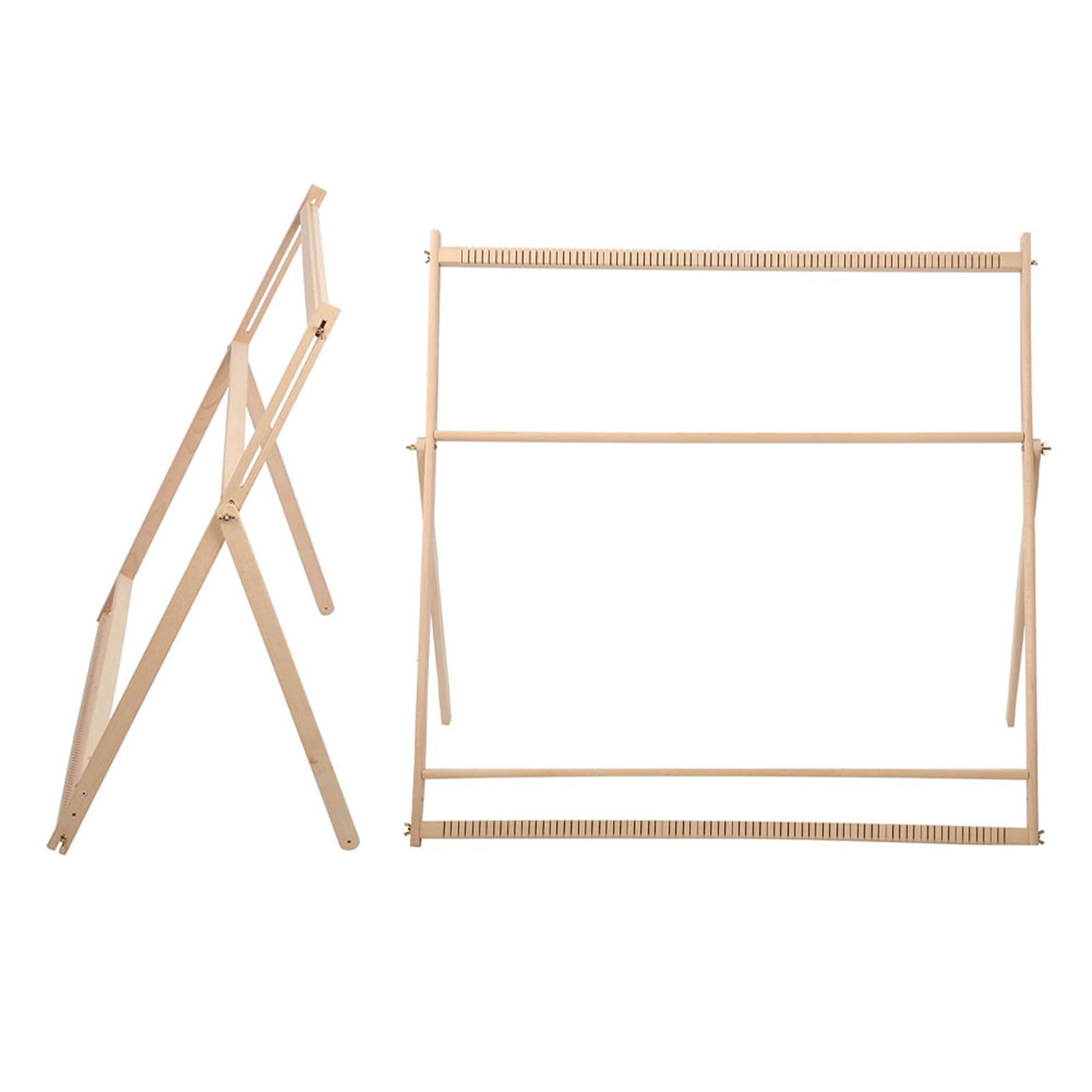 Annadue Handwebmaschine aus Holz, Verstellbare Halterung, Gobelin-Wollstrickwerkzeug, Handwebstuhl für, Anfänger, Webspielzeug