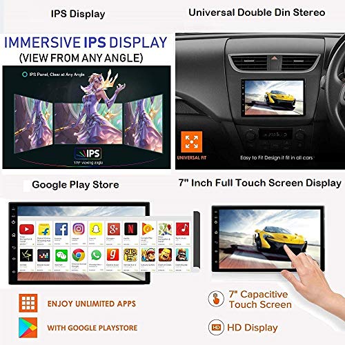 Image of Auto Snap 9 Inch Full HD 1080 Touch Screen Double Din Player Android 12 Gorilla Glass IPS Display Car Stereo with GPS /Wi-Fi /Navigation /Mirror Link Compatible for Corolla 2017