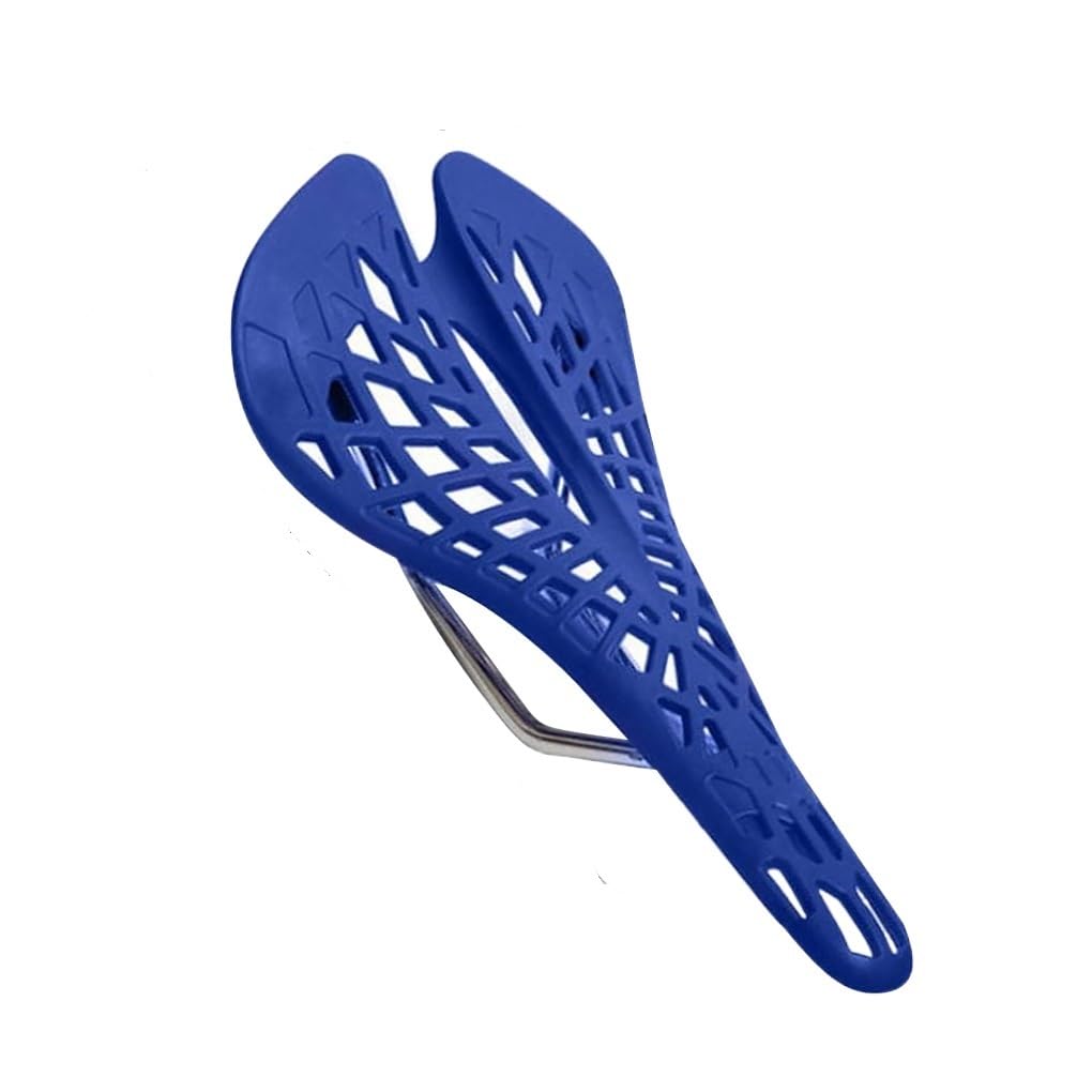 Bike Seat Mountain Road Seat Saddle Bike Hollow Seats Cycling Parts(Blue)