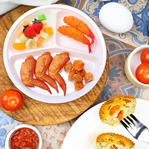 12 Packs Portion Control Plate 10.5 Inch 3 Compartment Divided Dinner Plate Reusable Salad Platter Dishes Diet Plate Meal Trays Microwave And Dishwasher Safe For Weight Loss Adults Kids #TOP4