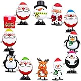 CORHAD 12 Piezas Juguete navideño de Cuerda Juguetes Adornos de Alce de Navidad Juguete de Animales Navidad terminar...