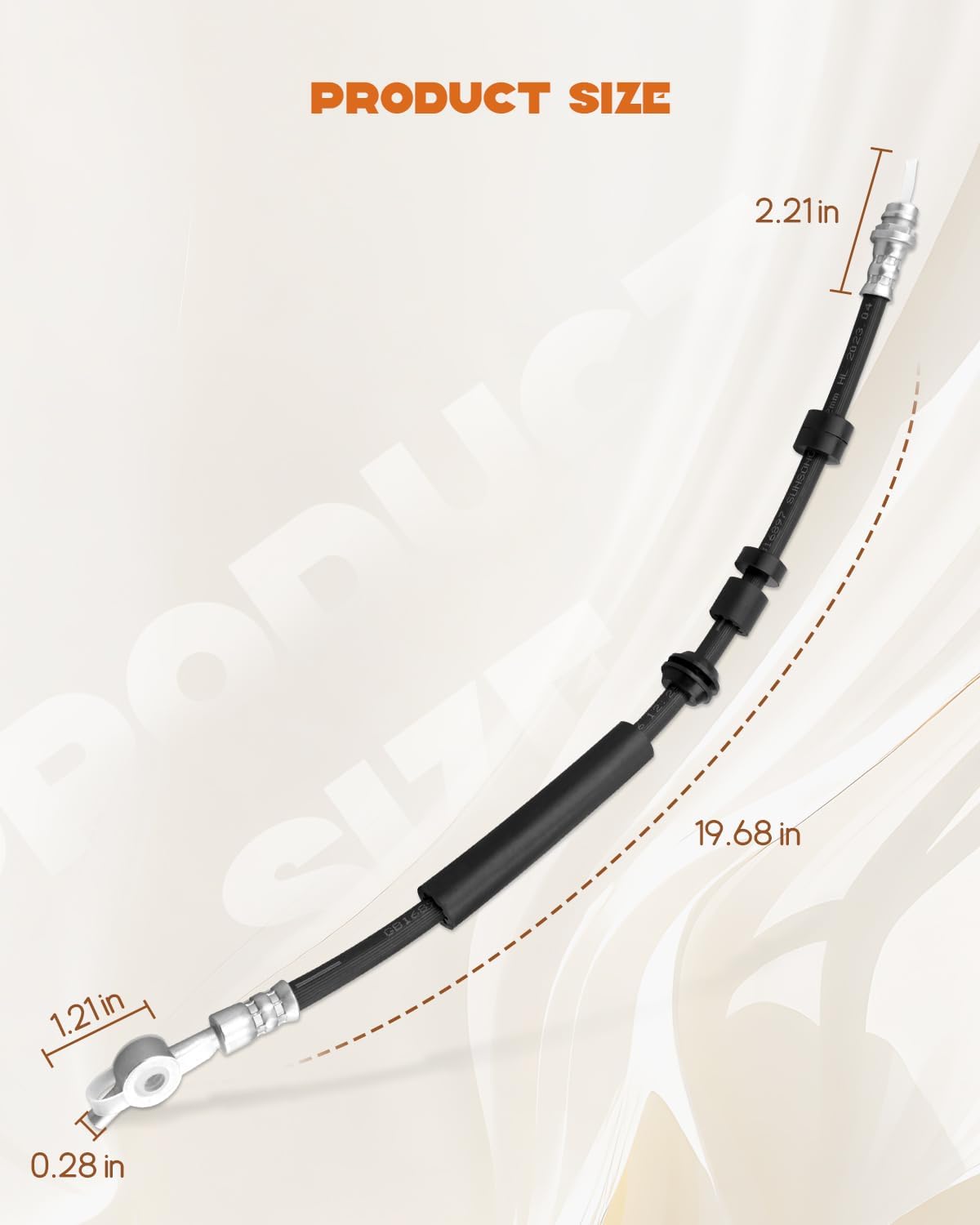 Front Left Side & Right Side Brake Hose Fit for Land Rover Discovery Sport 2012-2019 Range Rover Evoque 2012-2018, Replace LR135811 LR075355, 2 Pack