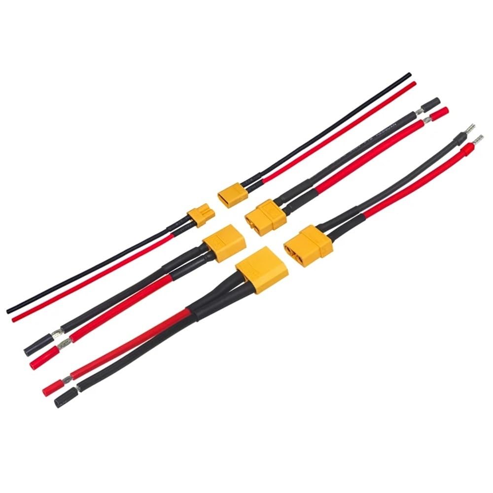 Conector XT30 hembra macho con cable flexible contra cortocircuitos 4