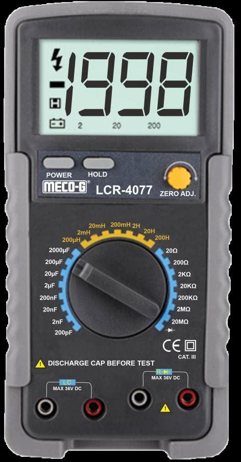 MECO-G INDUCTANCE, CAPACITANCE, RESISTANCE - LCR METER Model LCR 4077-image-30