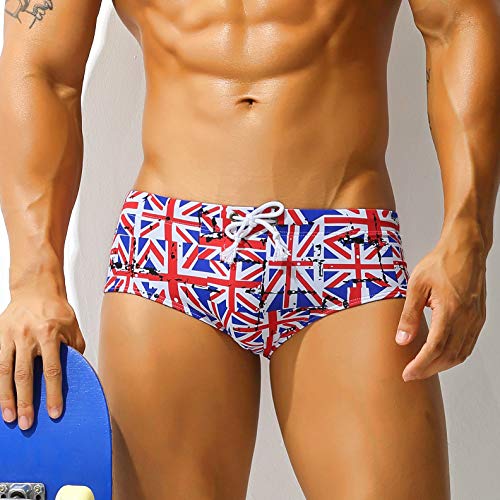 Men's Hot Print Swimwear Bikini Swim Briefs Swimsuit Short2