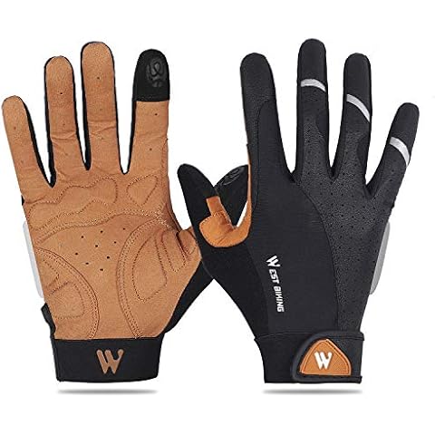 Cycling Gloves Full Finger Gloves Men Women Non-Slip and Breathable Cycling Gloves SBR + Gel Shock Absorbing MTB Gloves Touchscreen Gloves for Cycling, Running, Driving Cover