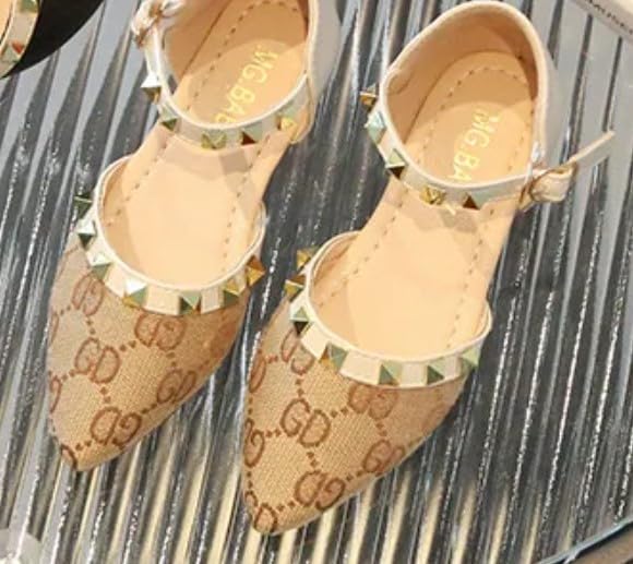 Girl's Princess Flats Ankle Strap Dress Shoes Fashion Spring3