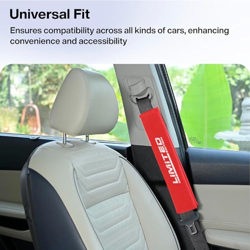 Image of Car Seat Belt Shoulder Pad Pack of 2 Safty Car Belt Cover for Safe Driving Comfortable to Drivers Travellers Fit for All Car