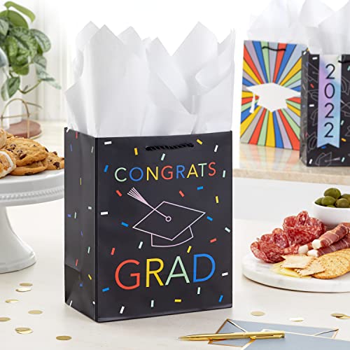 Hallmark-9-Medium-Graduation-Gift-Bags-with-Tissue-Paper-3-Bags-Holographic-2022-Rainbow-Mortarboard-Congrats-Grad-for-High-School-College-Law-School-Graduates