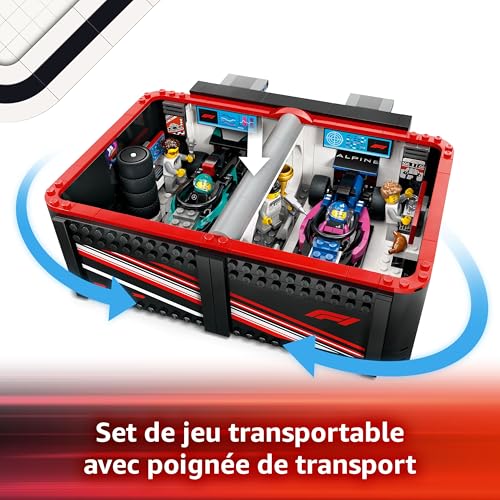 Lego City Garage De F1 Et Voiture Mercedes Amg Et Alpine 60444 Lego La Boite - vue 5