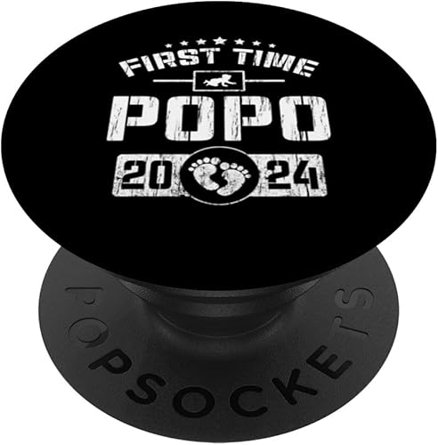First Time Popo est.2024 Father's Day Soon To Be Popo PopSockets Standard PopGrip