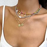 El collar de oro Boho está hecho con material de alta calidad.Es perfecto para usar en cualquier época del año y es fácil de combinar con tu vestido u otra ropa.