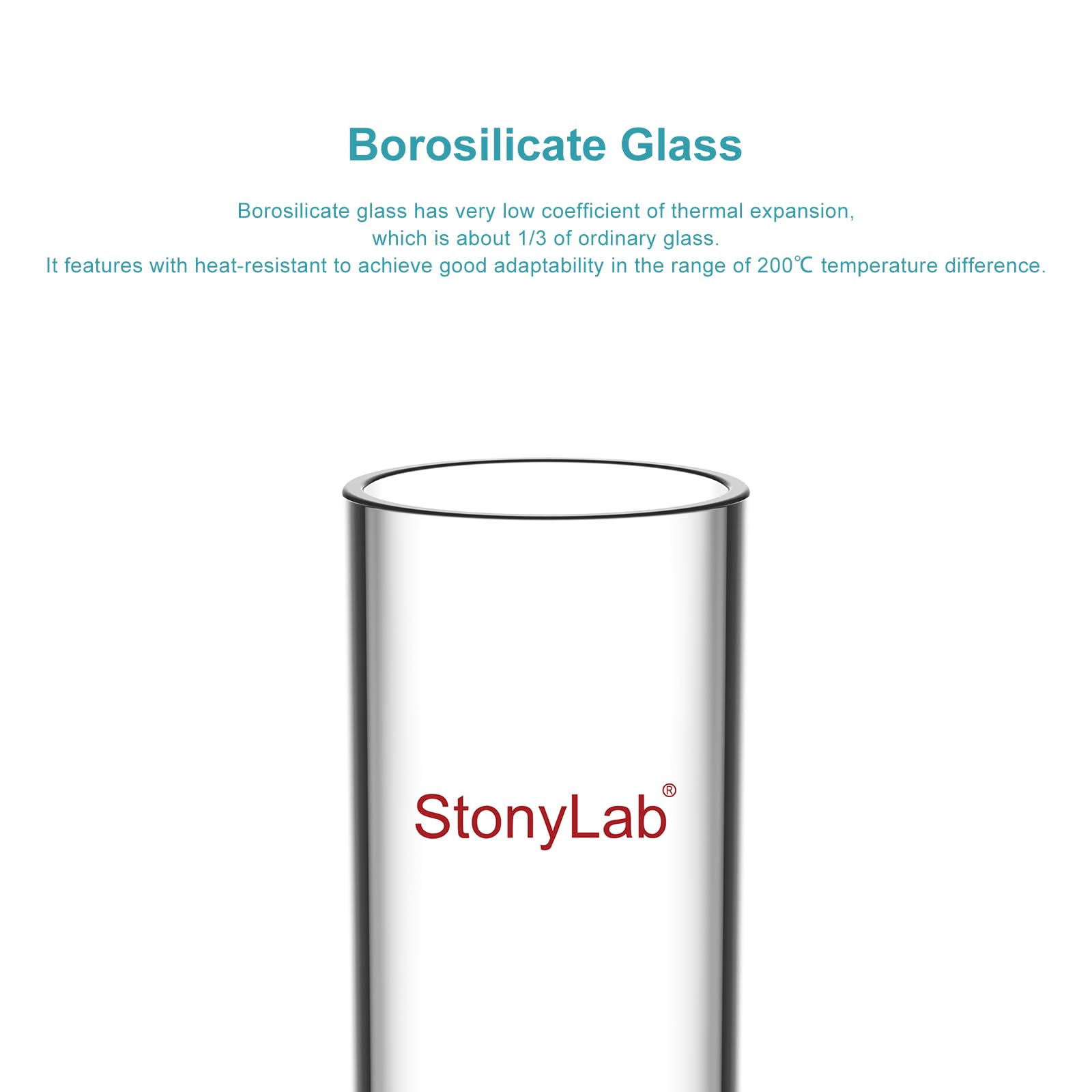 stonylab Ditale per Estrazione in Vetro, Media Porosità Ditale per Estrazione in Vetro Borosilicato con 30 mm DI 35 mm OD e 100 mm di Altezza per Apparato di Estrazione Soxhlet