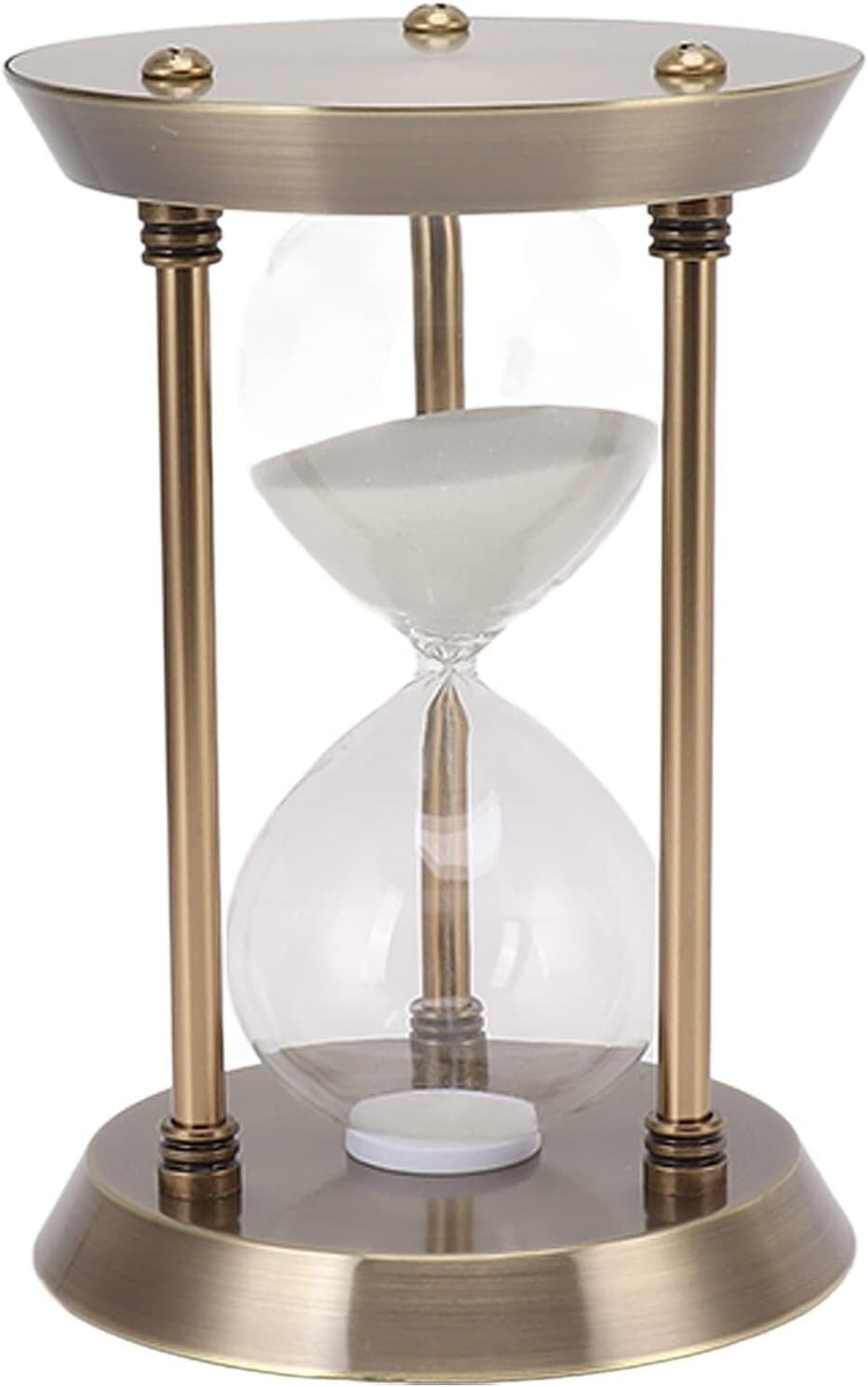 Pyenhdi Bronze Hourglass Sand Timer, Metal Hourglass Sand Timer Vintage Decorative High Glossy(,M 30Min)