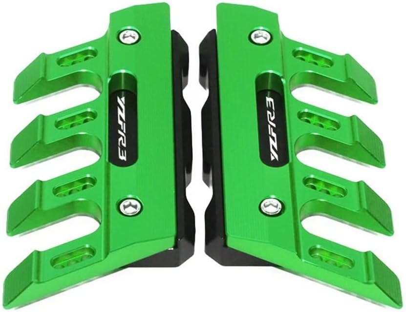 SCUUBE for Yamaha YZFR3 YZF-R3 YZF R3 Motorcycle Front Fender Protection Block Fall Side Guard Front Fork Protector Mudguard Sliders Motorcycle Accessories (Color : Green)