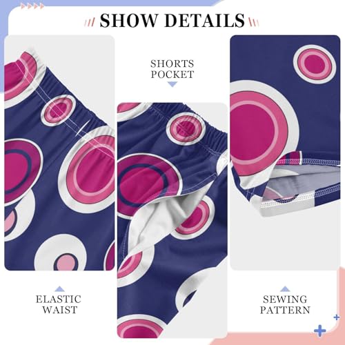 ZZKKO Pink Blue Polka Dot Boys Pants for Kids Jogger Pants with Pockets S-XL4