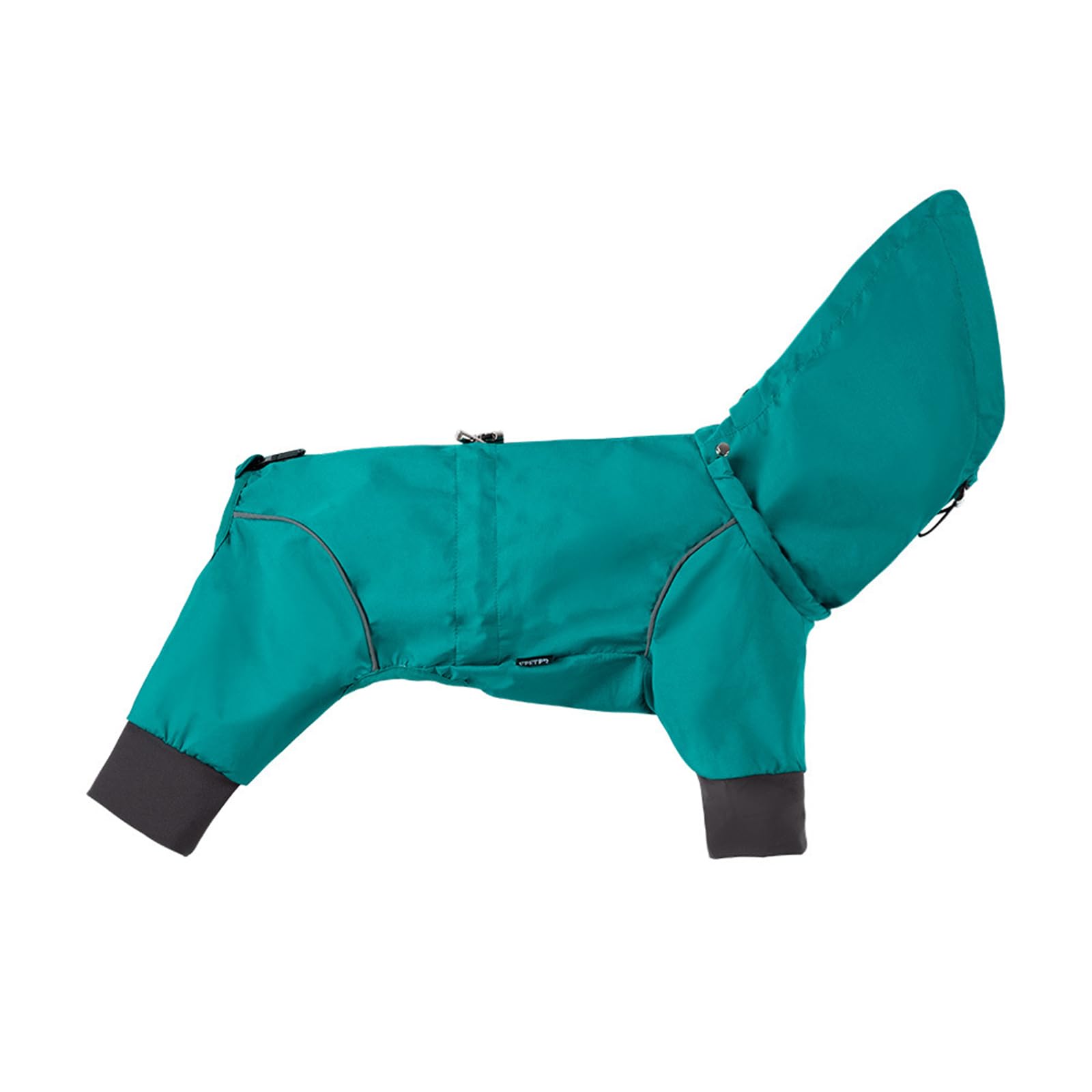 4-Leg Full Coverage Dog Raincoat – Waterproof Windproof Reflective High Collar Jacket with Leash Hole for Small Medium Large Dogs Schnauzers Weimaraners Greyhounds (Green, 5XL)
