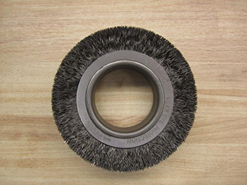 Image of Weiler 03010 4-1 /2 inch Wide Face Crimped Wire Wheel, .0118 inch Steel Fill, 2 inch Arbor Hole, Made in The USA