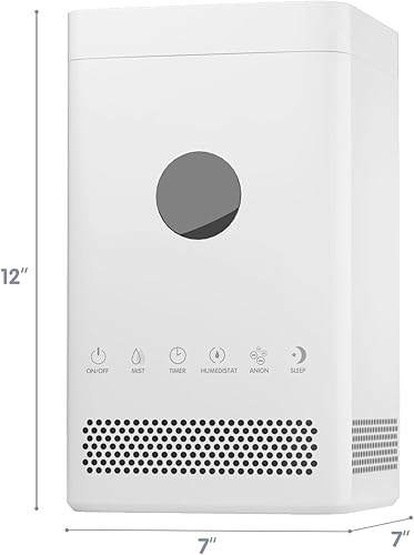 Miniatura 7 de ARLIME Humidificador de niebla fría, humidificador ultrasónico de 3.5 L de llenado superior con pantalla LCD, temporizador, ionizador y filtro