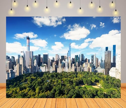 Telón de Fondo Tela BELECO 12x8FT Ciudad Nueva York miniatura 1