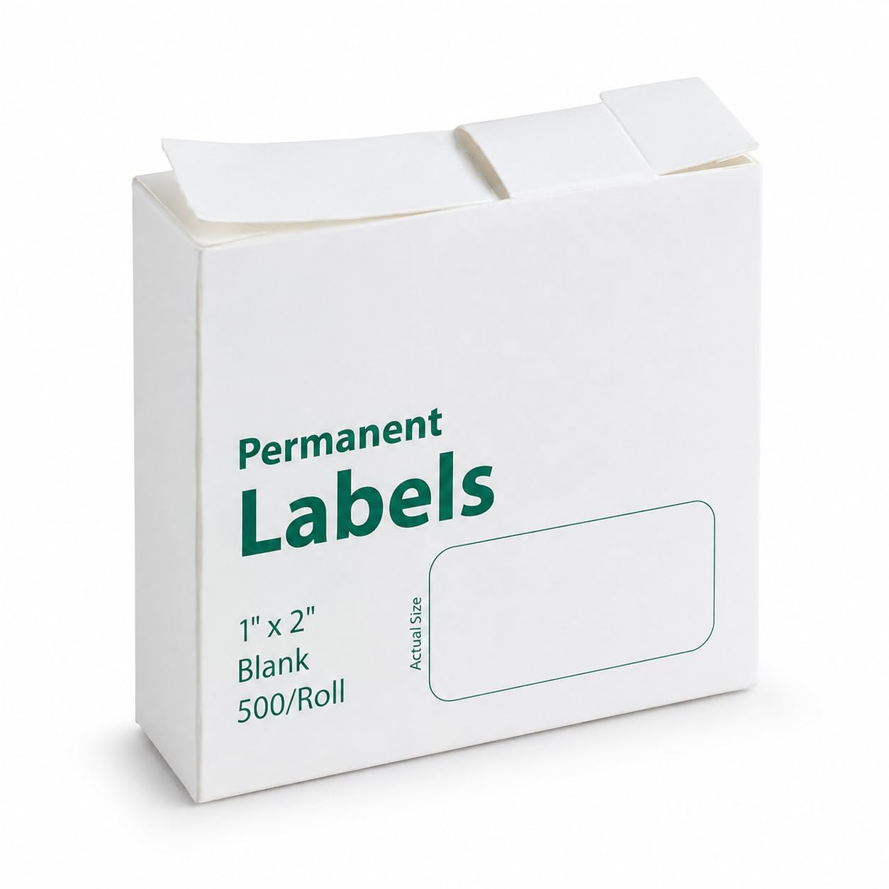 1" x 2" Permanent Blank Labels for Food Containers by Glownary – 1 Inch X 2 Inches, Paper, White, Pack of 500, Model 322pblnk1002