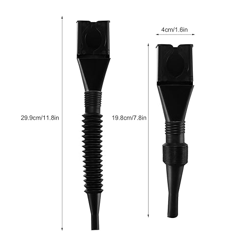 Miniatura 2 de XhjzgcTech 8 embudos a presión, con boquilla flexible extensible, herramienta de drenaje flexible, embudo de plástico para automóvil, motocicleta,