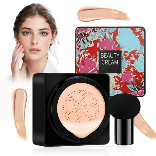 Mushroom Head Air Cushion CC Creme,Beauty Cream, Feuchtigkeitsspendende Foundation&Concealer,Aufhellendes Nude Make-up mit Gleichmäßigem Hautfarbene,Langanhaltende Flüssige Make-up Base(Natürlich) Mushroom Head Air Cushion CC Creme,Beauty Cream, Feuchtigkeitsspendende Foundation&Concealer,Aufhellendes Nude Make-up mit Gleichmäßigem Hautfarbene,Langanhaltende Flüssige Make-up Base(Natürlich)