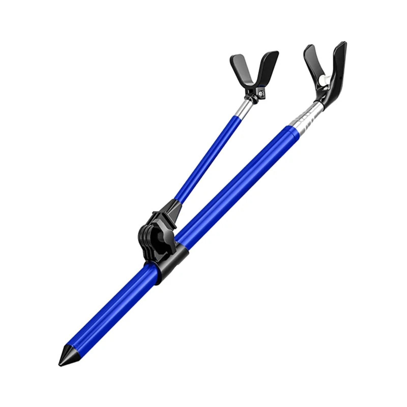 XCTDSVAH Rod Rests Fishing 2.4mStainless Steel Fishing Rod Bracket, Carp Pedestal, Thickened Telescopic Holder(Blue 2.4M)