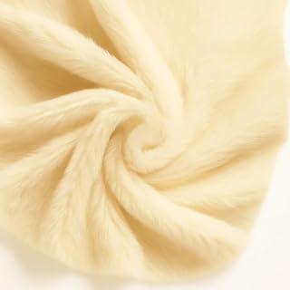 Faux Fur Fabric by Gustore – Soft Beige Short Pile Plush Material for DIY Crafts, Cosplay Costumes, Fursuits, Pillows, Toys, Pet Beds & Home Decor – 63"x39" Premium Sewing Machine Washable Fabric
