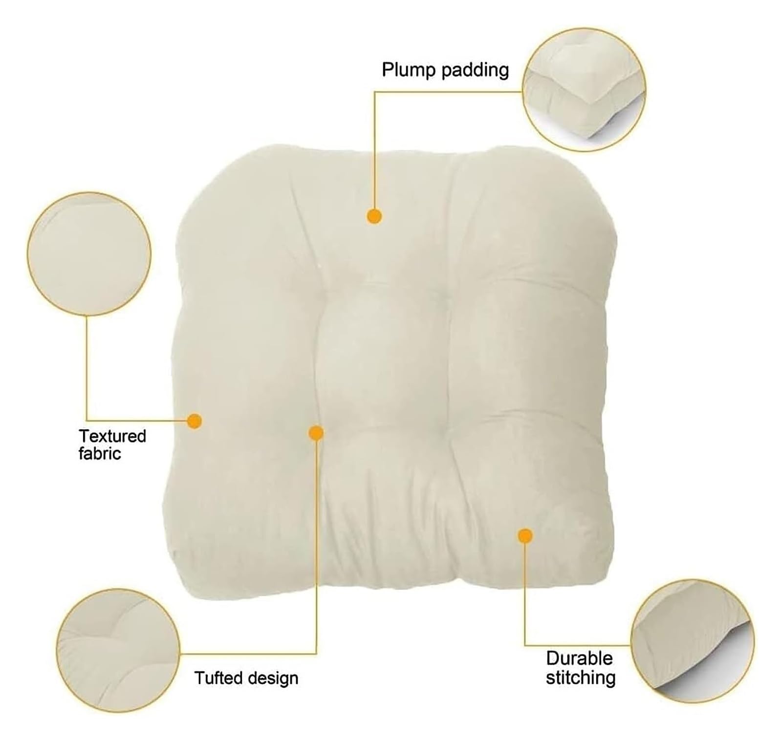 VidaXL Tuinstoelkussens 6 St - 100x50x3 Cm - Crème Tuinstoel Kussentje Lounge Kussen Outdoor Kussen Balkon Kussen Krukje Kussen Stoelkussen Creme Zitkussen