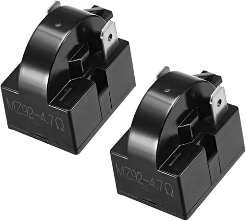 uxcell 2 unids 4.7 Ohm 2 Pin Refrigerador Start Relay para Compresor Negro