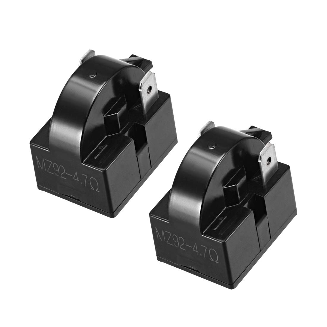 uxcell2 Pcs 4.7 Ohm 2 Pin Refrigerator Start Relay for Compressor Black