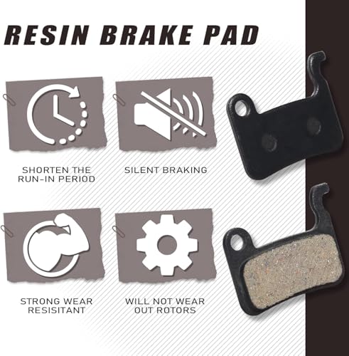 Image of ONBICLE Bicycle Disc Braking Pads 4pair Resin MTB Mountain Bike Semi Metal Cycle Brake Pad Disc Machine