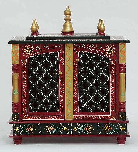 Templo de madera de 22 pulgadas Devyom para rituales Pooja Mandir en el hogar 2