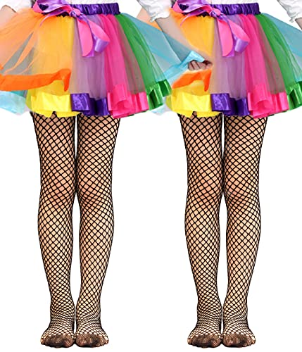 Girls Tights High Waist Fishnet Stockings Thigh High Mesh Pantyhose