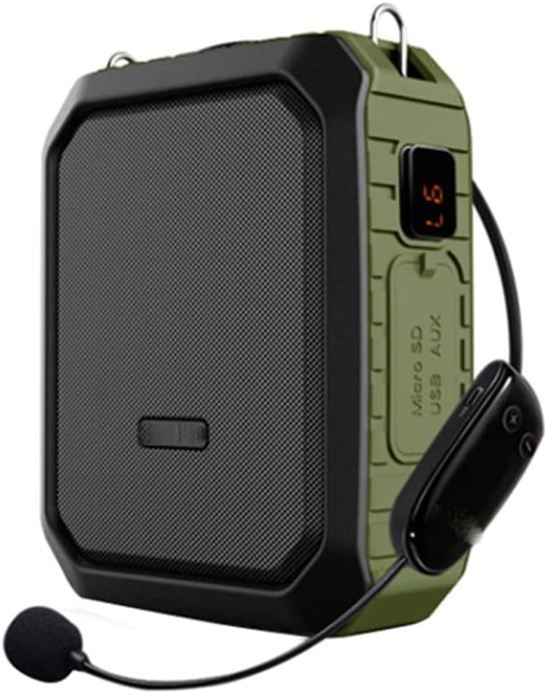 18W Portable -Compatible Speaker Waterproof Voice Amplifier with UHF Microphone for Teacher Support