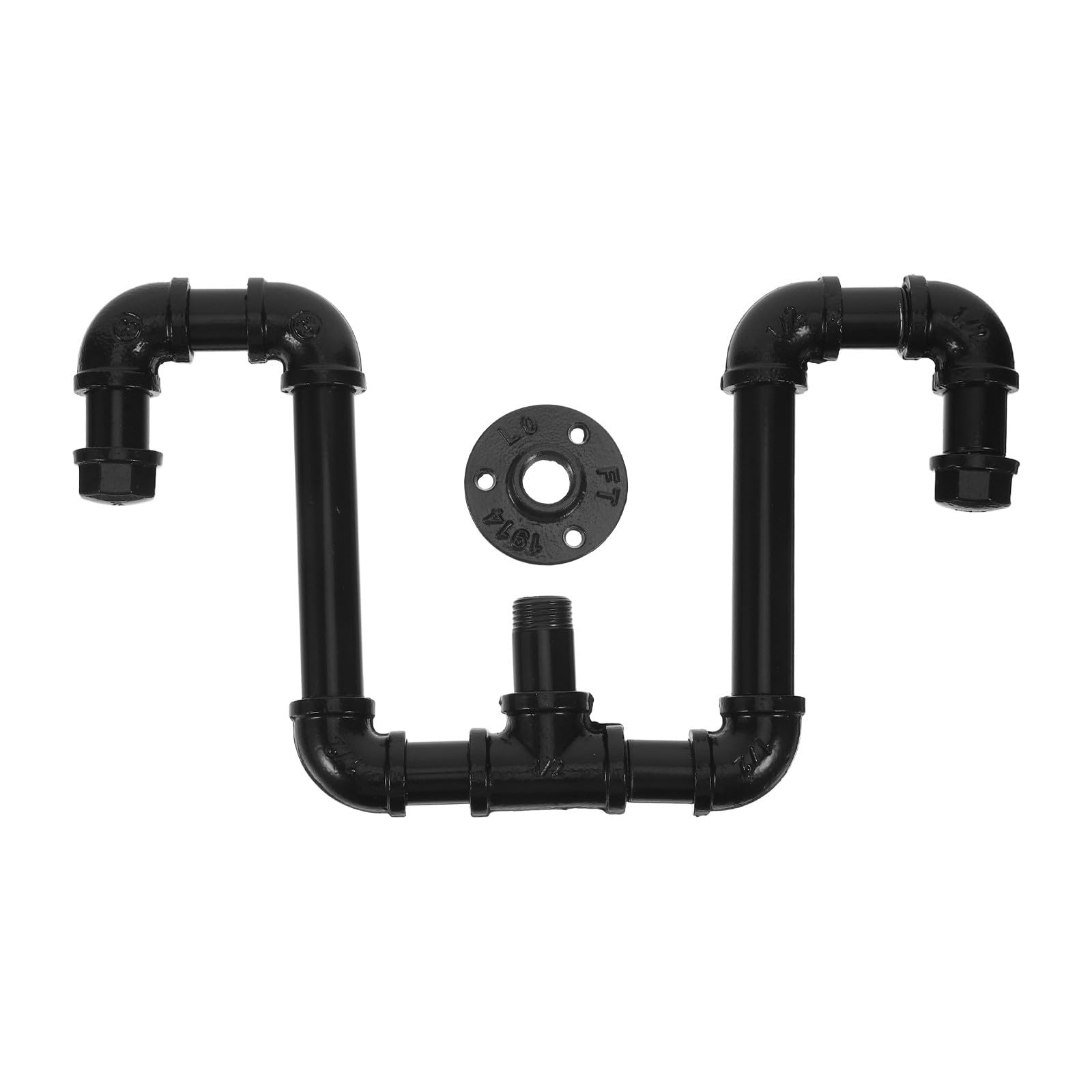 Gancho industrial para toallas de tubo: ganchos de pared de metal - Perchas vintage resistentes con doble colgador para ropa, toallas y bolsos en la entrada del armario del hotel